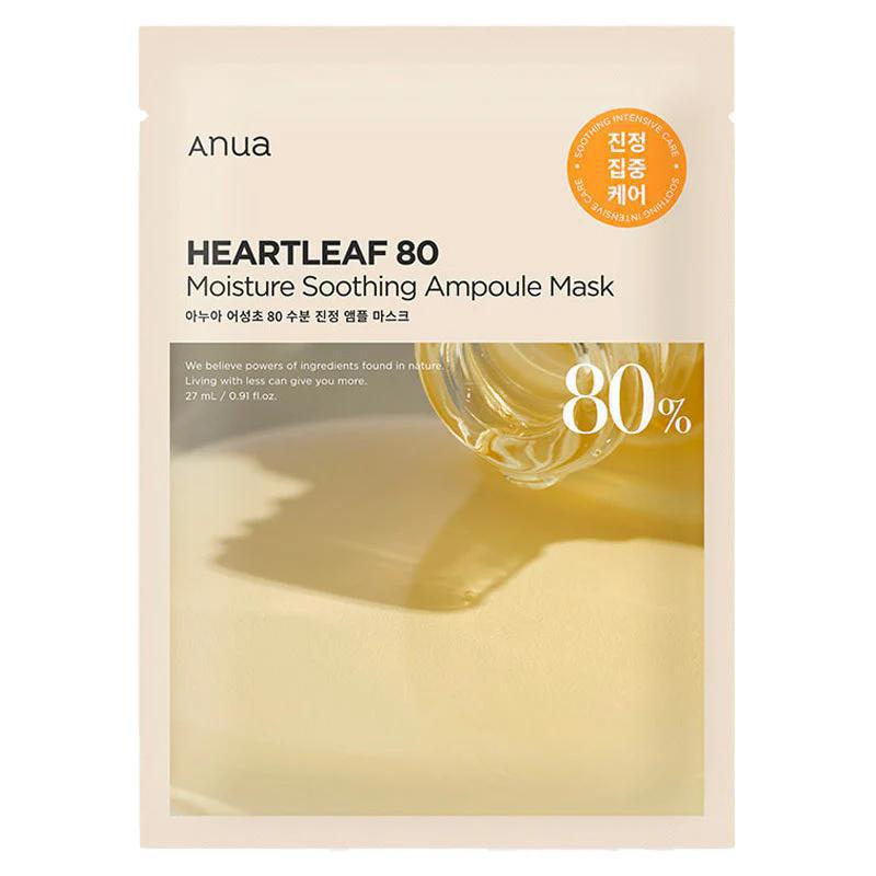 
                      
                        ANUA Heartleaf 80 Moisture Soothing Ampoule Mask 安宇安鱼腥草补水保湿镇定舒缓亮白面膜 1ea 27mL
                      
                    