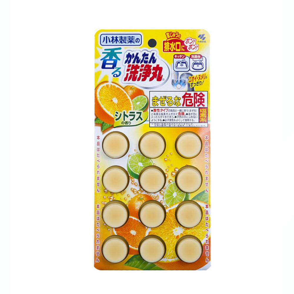 Kobayashi Drain Cleaner Citrus 12pcs 小林排水管道清道夫 (柑橘)