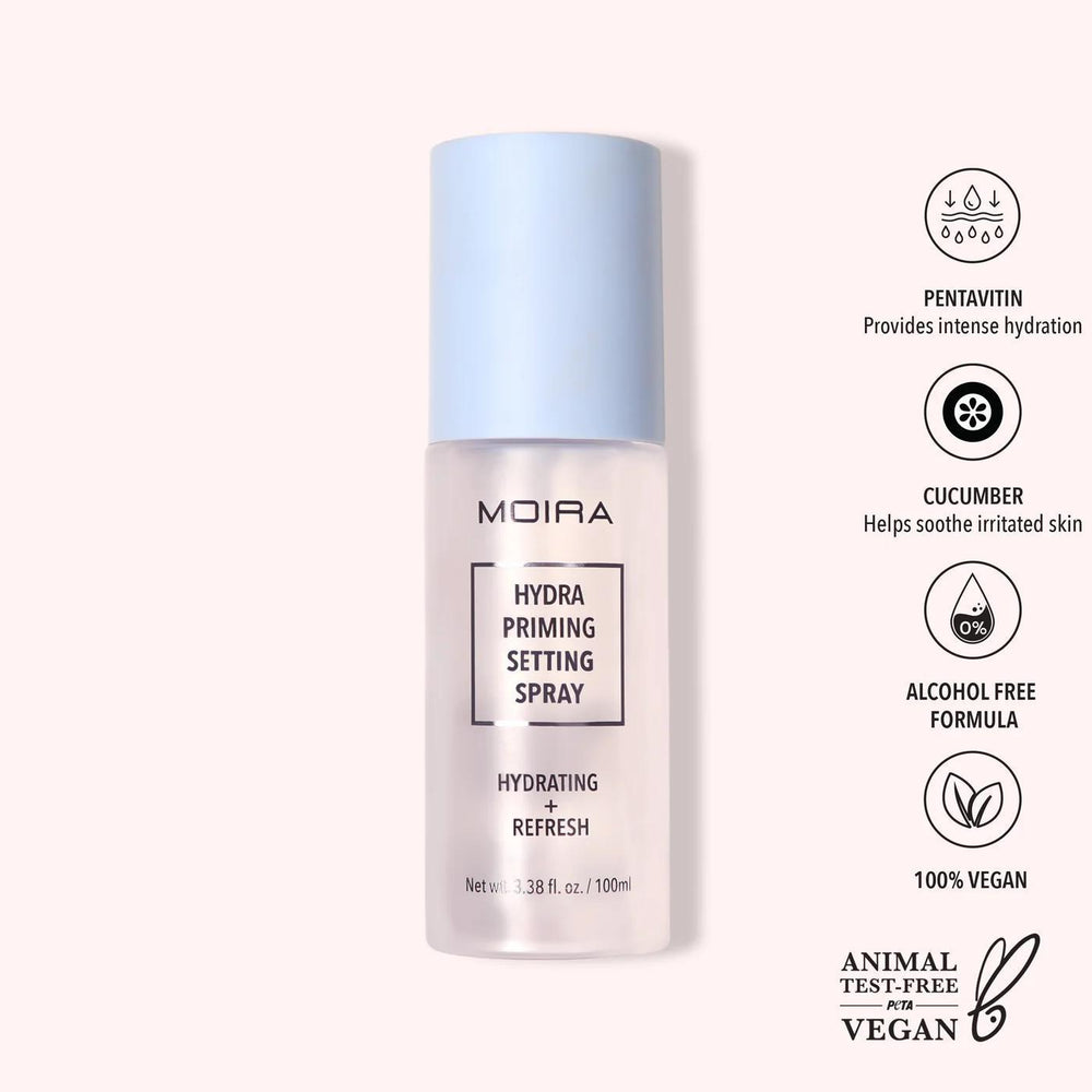 MOIRA Cosmetics Hydra Priming Setting Spray 干皮救星不含酒精保湿定妆喷雾 100mL