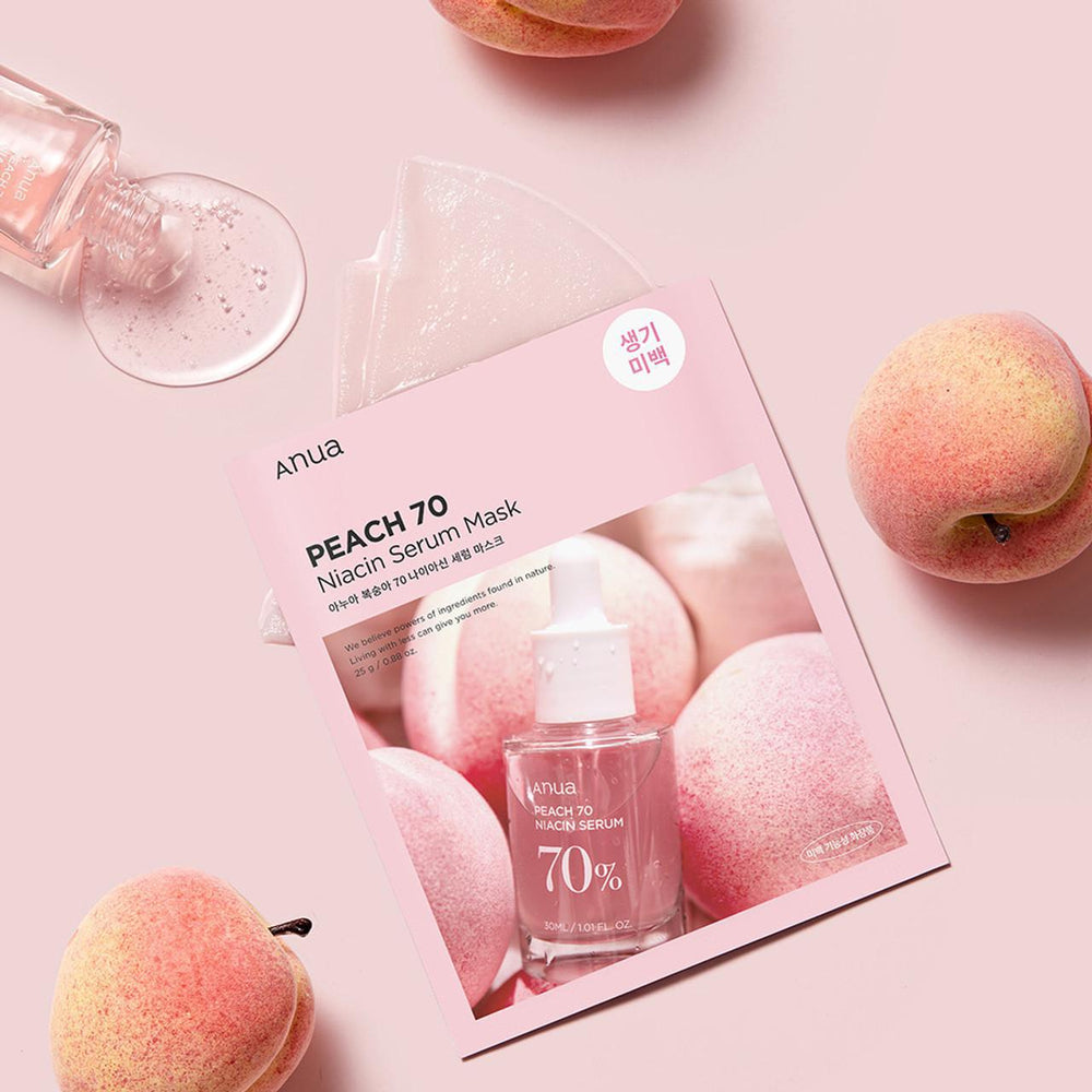 
                      
                        ANUA Peach 70 Niacin Serum Mask 韩国ANUA桃子70烟酰胺精华面膜 1ea 25mL
                      
                    