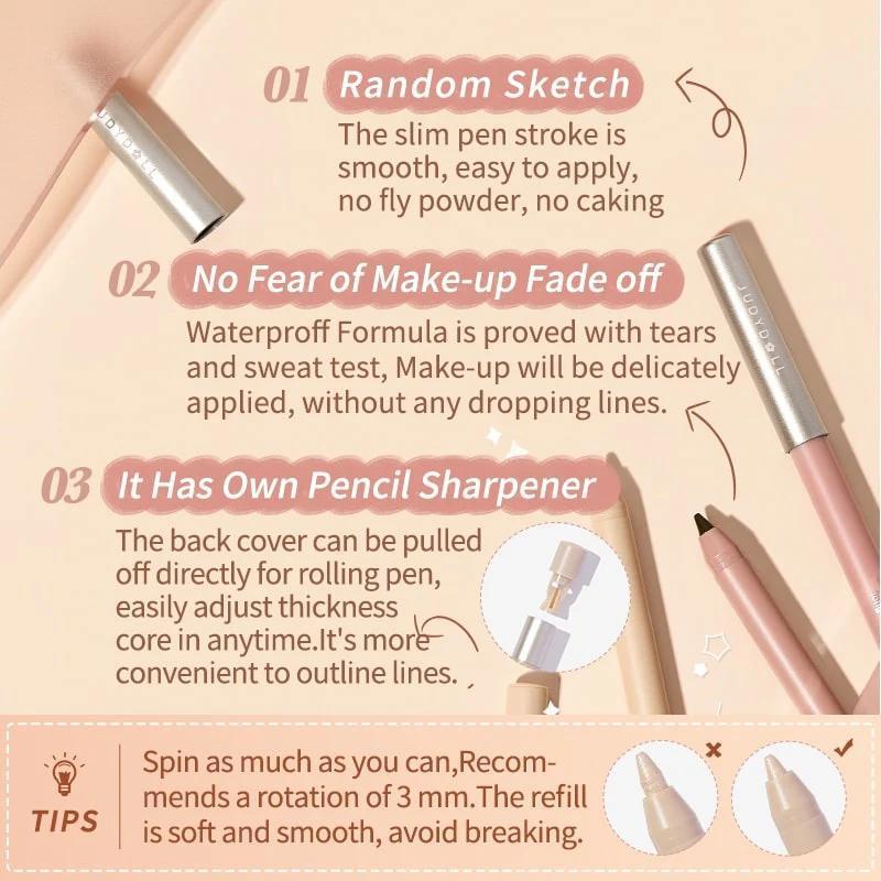 
                      
                        Judydoll Silky Soft Waterproof Under-Eye Gel Pencil 橘朵奶油凝胶眼线笔
                      
                    