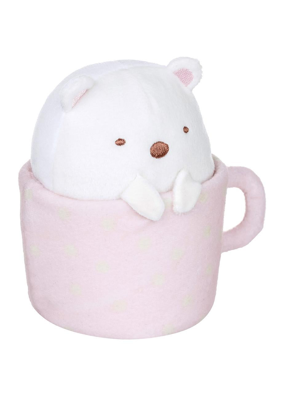 San-X Sumikko Gurashi Shirokuma Plush White Polar Bear in a Mug 角落生物装在杯子里的白熊