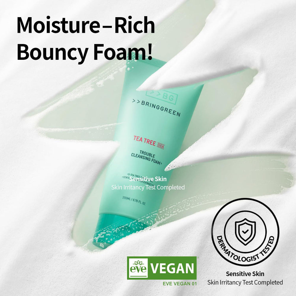 
                      
                        BRING GREEN Tea Tree Cica Trouble Cleansing Foam 日本BRING GREEN茶树舒缓清爽控油洗面奶 200mL+200mL
                      
                    