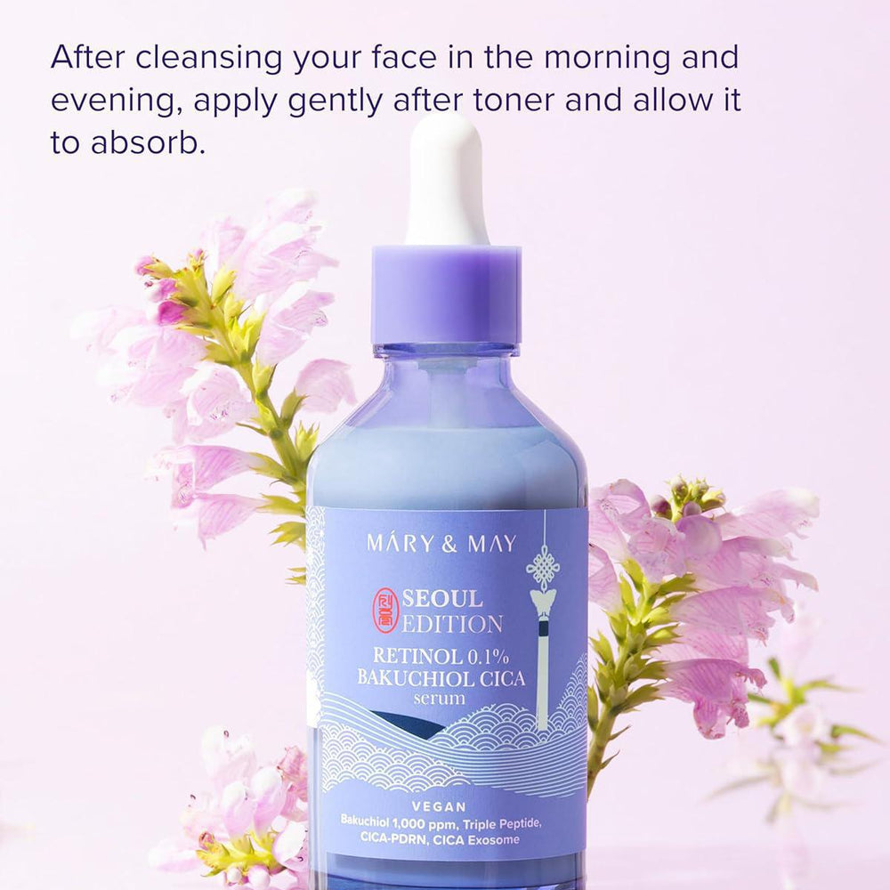 
                      
                        Mary&May Retinol 0.1% Bakuchiol ClCA Serum 媄茵雅0.1%视黄醇补骨脂酚积雪草精华液 80mL
                      
                    