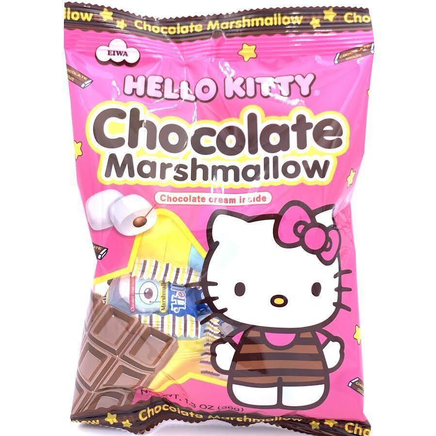 EIWA Hello Kitty Marshmallow Candy 凯蒂猫巧克力棉花糖 1.7盎司