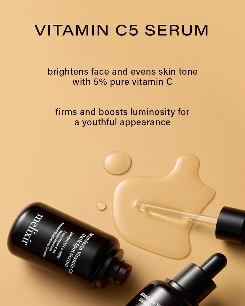 
                      
                        Melixir Mandarin Vitamin C5 Dark Spot Serum 韩国Melixir柑橘维生素C5淡斑精华 30mL
                      
                    
