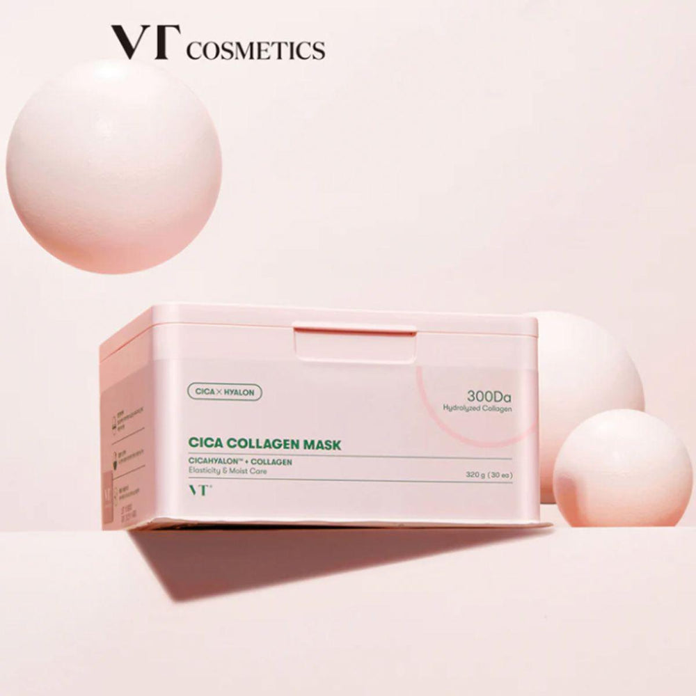 
                      
                        VT COSMETICS Cica Collagen Mask 薇缔微针精华两部曲面膜 30Pcs
                      
                    