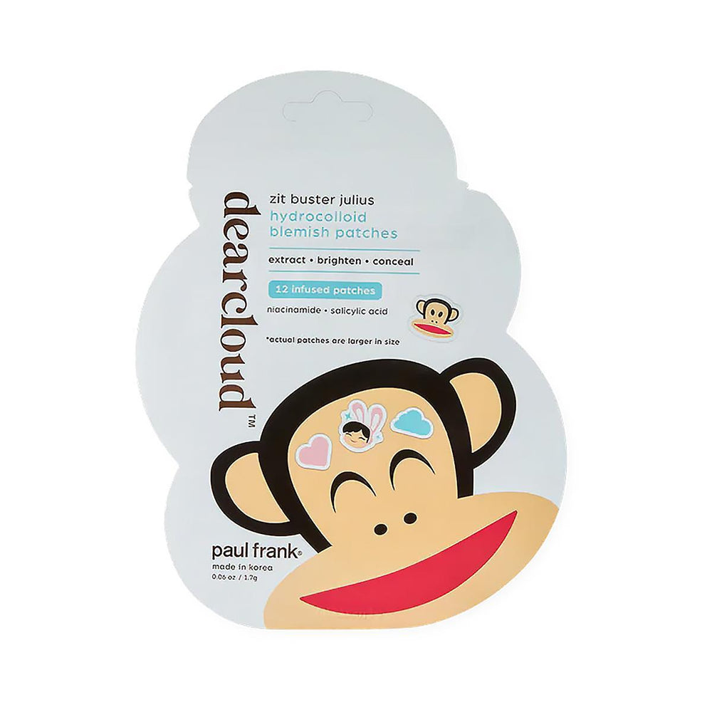 
                      
                        Dearcloud Paul Frank Zit Buster Julius Hydrocolloid Blemish Patches 韩国Dearcloud大嘴猴水胶体祛痘贴
                      
                    