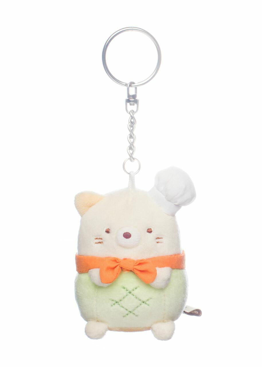 San-X Sumikko Gurashi Original Neko Melon Bread Baker Keychain 日本San-X角落生物原创猫咪蜜瓜面包烘焙师钥匙扣 4in