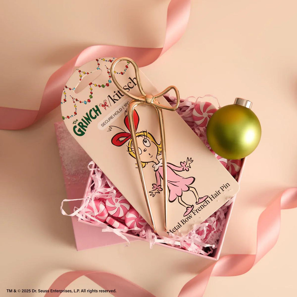 
                      
                        Kitsch The Grinch X Kitsch Gold Bow French Hair Pin 金色蝴蝶结法式发夹
                      
                    