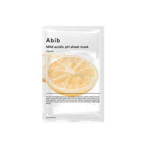 Abib Mild Acidic PH Sheet Mask- Yuja Fit 阿彼芙弱酸性柚子提亮滋润面膜