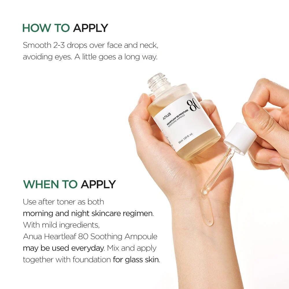 
                      
                        ANUA Heartleaf 80% Soothing Ampoule 韩国ANUA舒缓安瓶 30mL
                      
                    