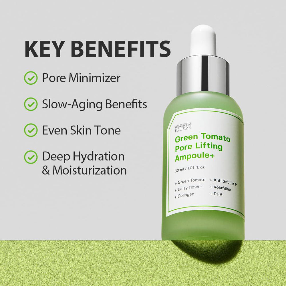 
                      
                        Sungboon Editor Green Tomato Pore Lifting Ampoule 韩国Sungboon Editor青番茄毛孔紧致保湿精华液 30mL
                      
                    