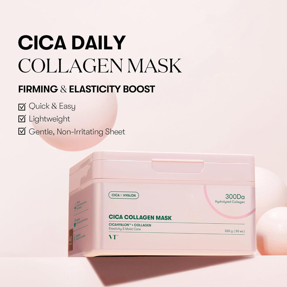 VT COSMETICS Cica Collagen Mask 薇缔微针精华两部曲面膜 30pcs