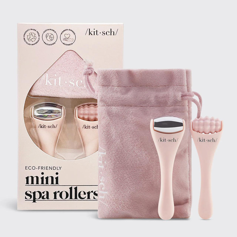Kitsch Mini Spa Rollers 2pc Set Blush 迷你面部眼周滚轮