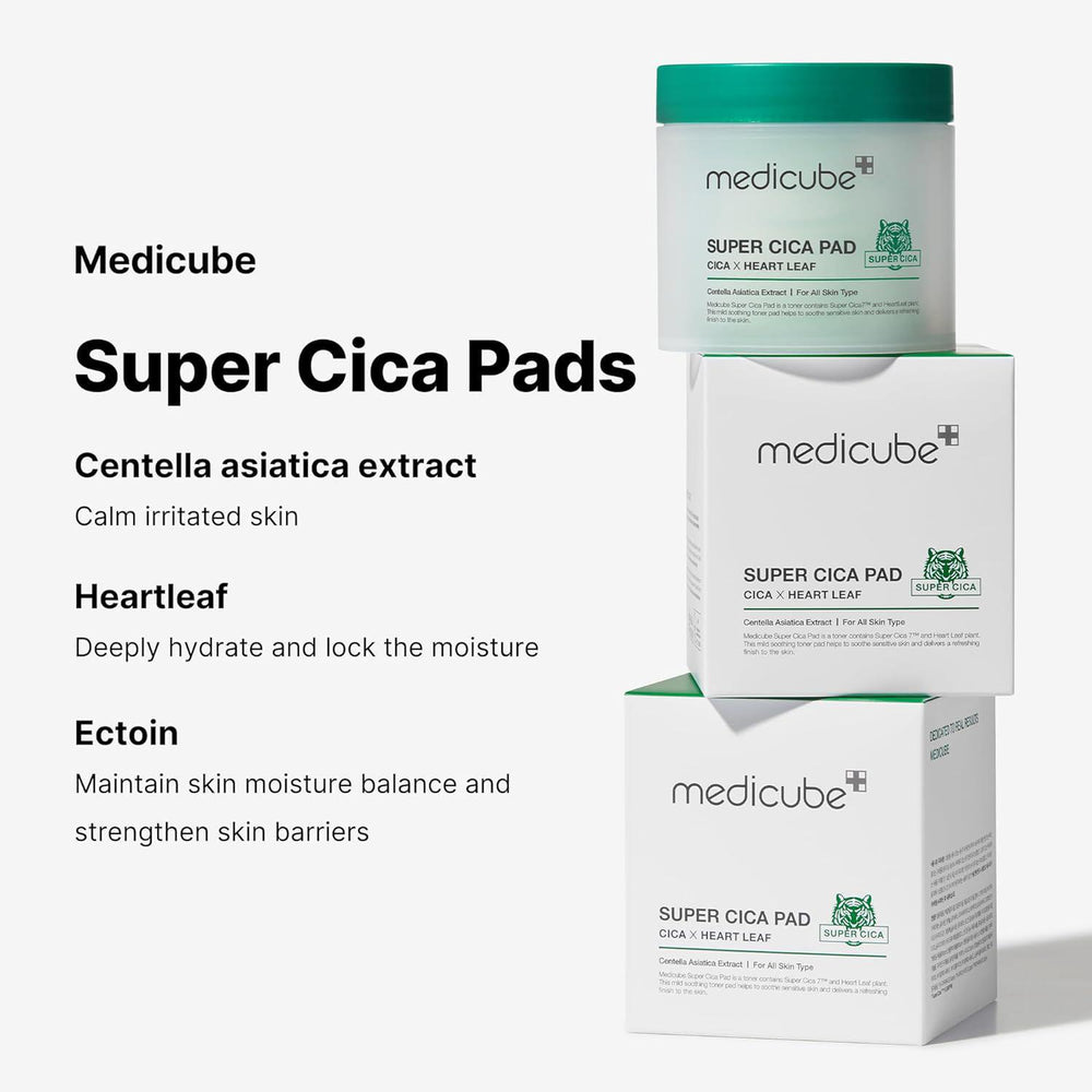 
                      
                        Medicube Super Cica Toner Pad 美蒂秋芙积雪草面部爽肤棉 70pcs
                      
                    