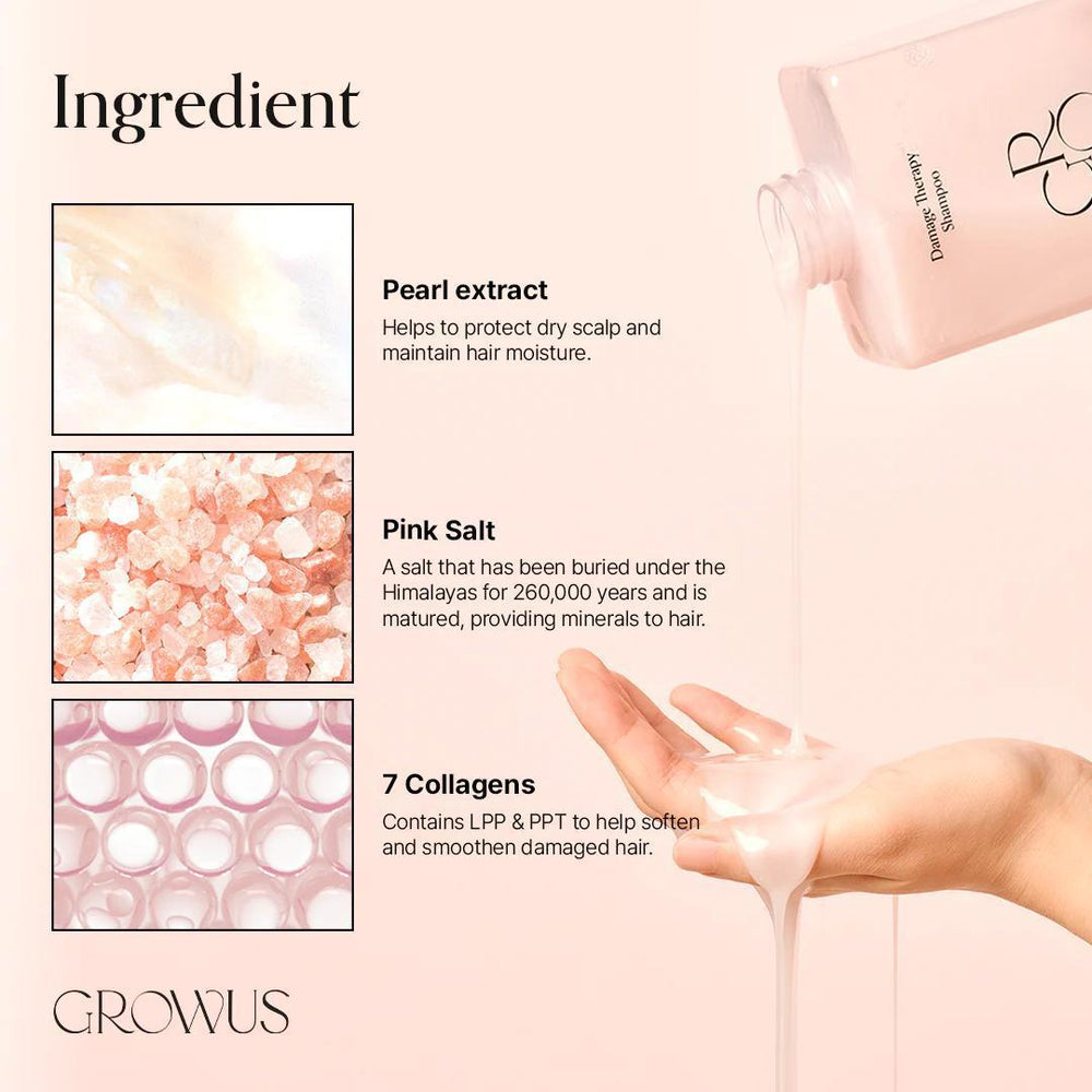 
                      
                        Growus Damage Therapy Shampoo EX 韩国Growus损伤修复洗发水EX 500mL
                      
                    
