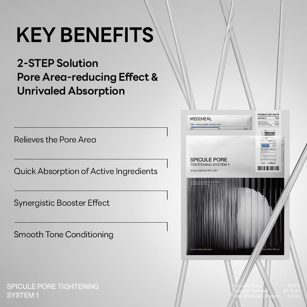 
                      
                        Mediheal Spicule Pore Tightening System 美迪惠尔胶原蛋白微针精华面膜套装
                      
                    