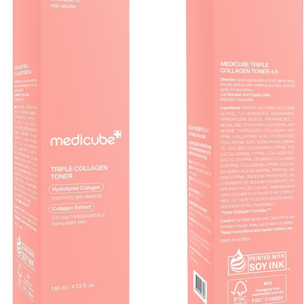 
                      
                        Medicube Triple Collagen Toner 美蒂秋芙三重胶原蛋白爽肤水 140mL
                      
                    