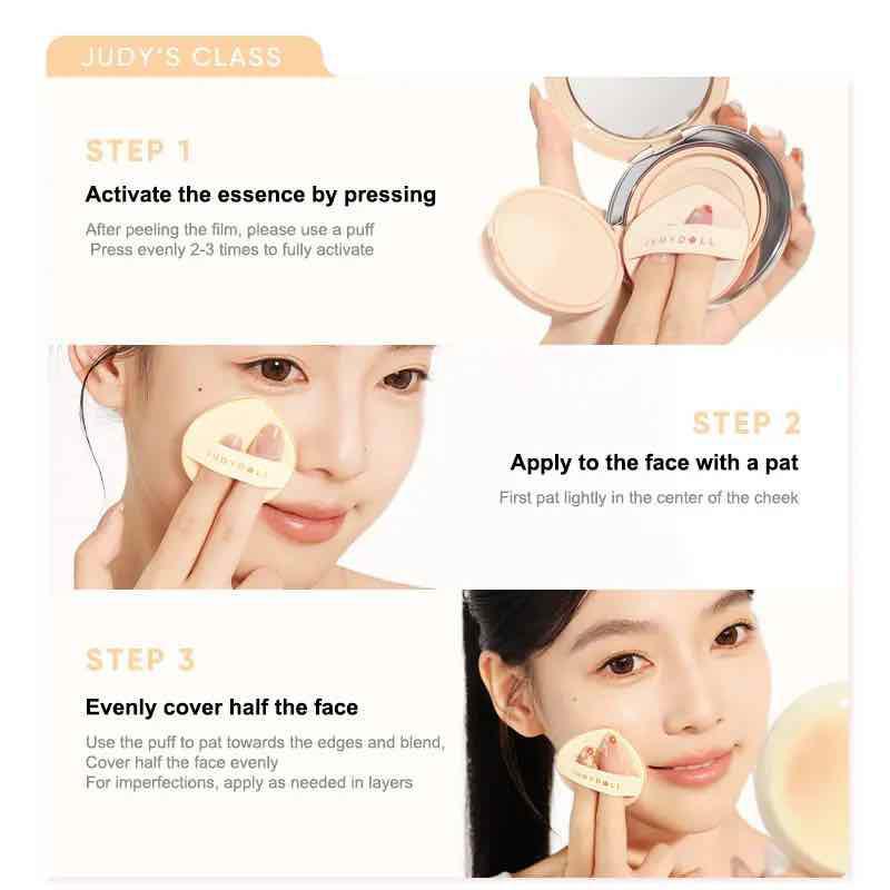
                      
                        Judydoll Long Wearing Face Pad Air Cushion 橘朵持久气垫粉底液
                      
                    