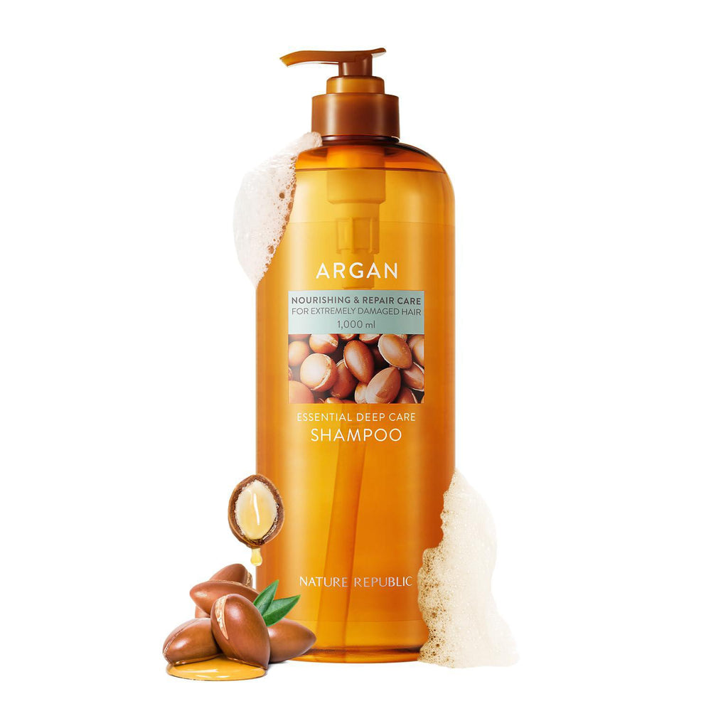 Nature Republic Argan Essential Deep Care Shampoo 自然乐园摩洛哥坚果油深层护理洗发水 1000mL