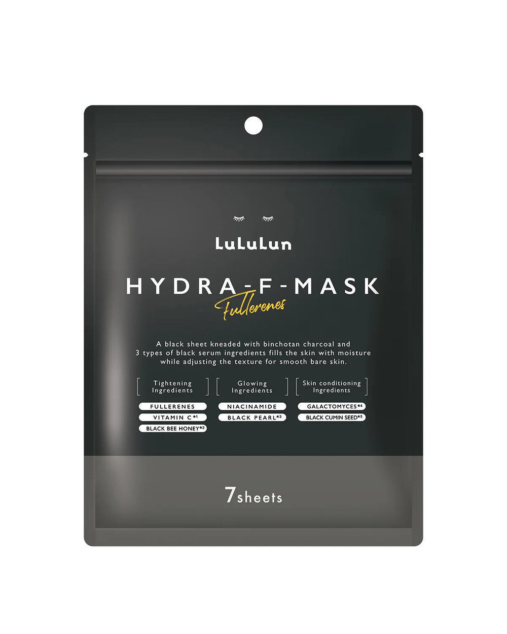 Lululun Hydra-F Face Mask 驻颜保湿焕白提亮抗衰面膜 7sheets