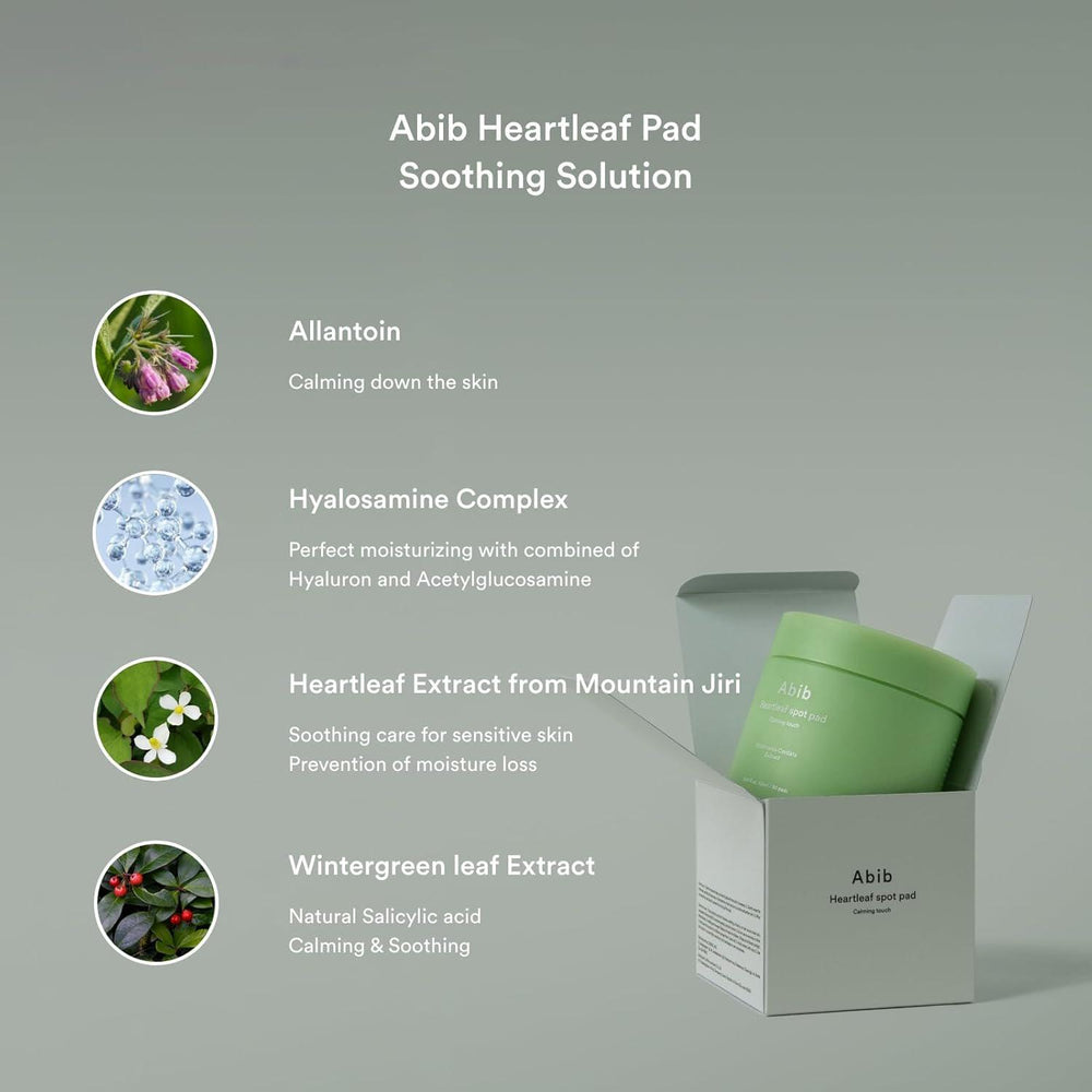 
                      
                        Abib Heartleaf Spot pad Calming touch 阿彼芙鱼腥草舒缓护理棉片
                      
                    