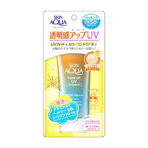 ROHTO SUNPLAY SKIN AQUA TONE UP UV ESSENCE 80G #LATTE BEIGE- Limited