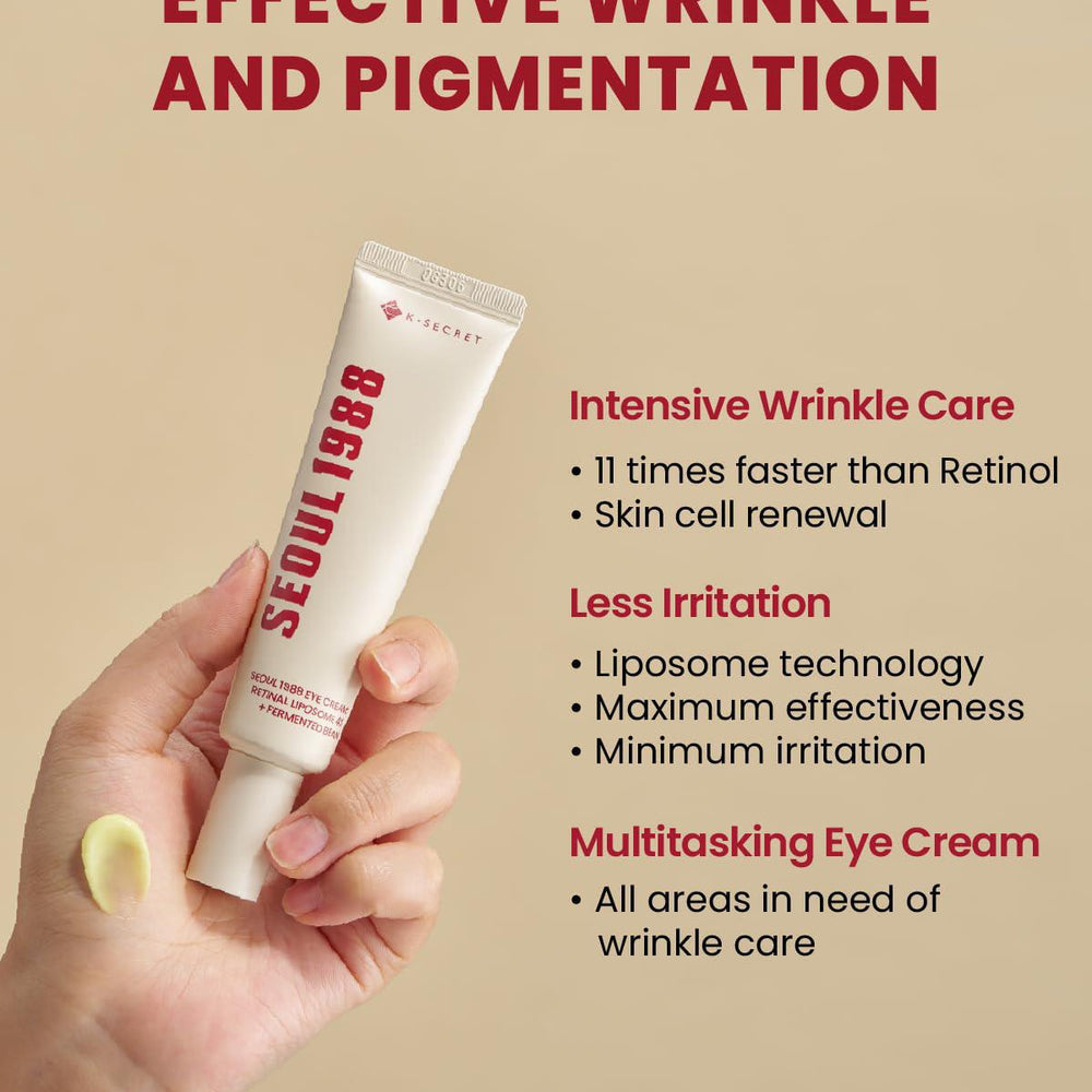 
                      
                        K-SECRET SEOUL 1988 Eye Cream - Retinal Liposome 4% + Fermented Bean 韩国K-SECRET1988眼精华4%视黄醇+大豆发酵提取物 30mL
                      
                    