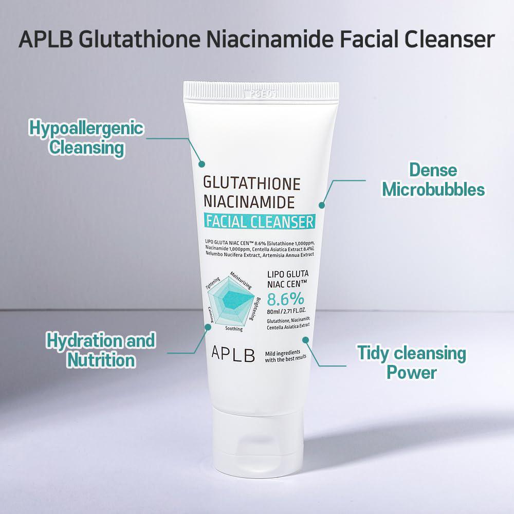 
                      
                        APLB Glutathione Niacinamide Facial Cleanser 韩国APLB谷胱甘肽烟酰胺洁面乳 80mL
                      
                    