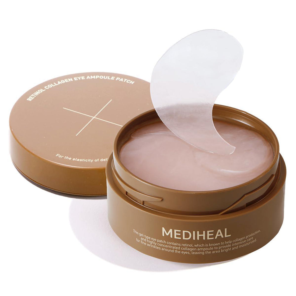 
                      
                        Mediheal Retinol Collagen Eye Ampoule Spot Patch 美迪惠尔视黄醇胶原蛋白保湿抗衰眼膜 60pcs
                      
                    