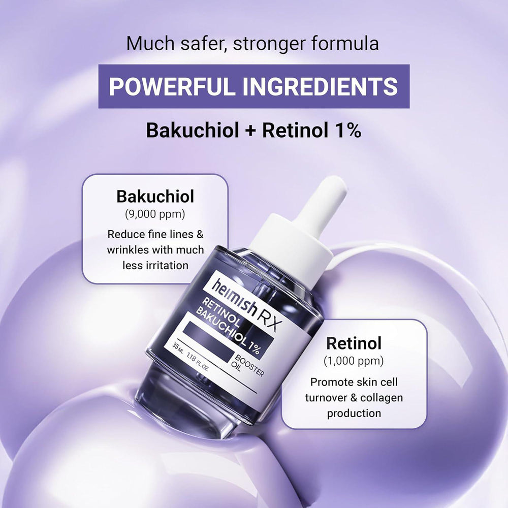 
                      
                        Heimish RX Retinol Bakuchiol Booster Oil 韩国Heimish视黄醇补骨脂酚精华油 35mL
                      
                    