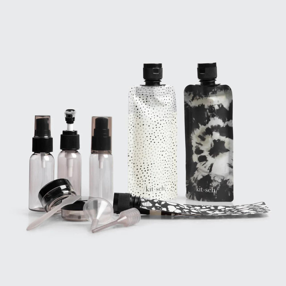 
                      
                        Kitsch Refillable Ultimate Travel 11pc Set - Black & Ivory 清洁旅行包套装
                      
                    