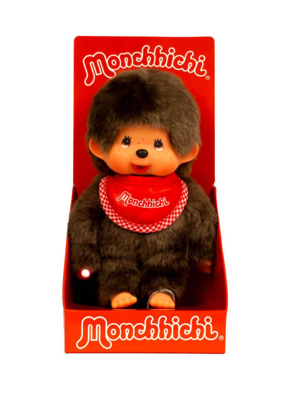 Monchhichi Red Boy 蒙奇奇红色围兜毛绒玩具