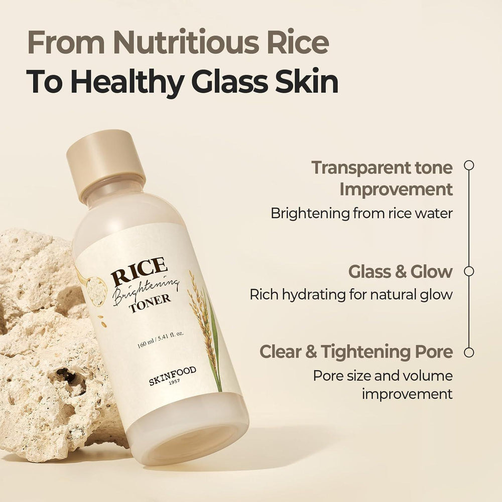
                      
                        Skinfood Rice Brightening Toner 韩国Skinfood大米亮白爽肤水 160mL
                      
                    