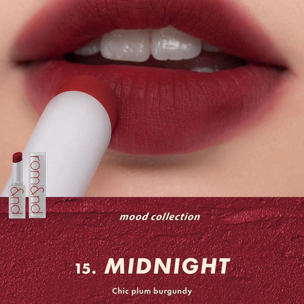 
                      
                        Rom&nd Zero Matte Lipstick 柔魅得雾面哑光丝绒口红
                      
                    