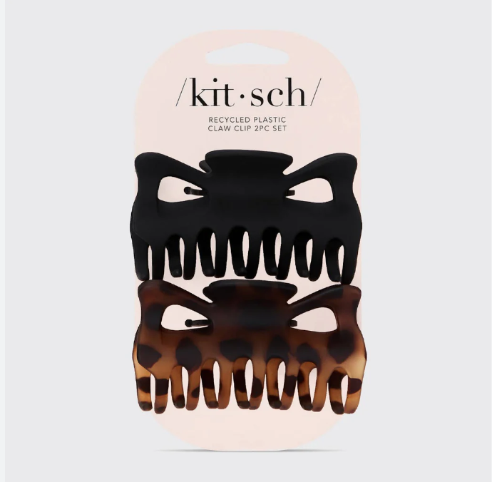 Kitsch Recycled Plastic Large Claw Clip 2pc Set 塑料大号抓夹 2件套