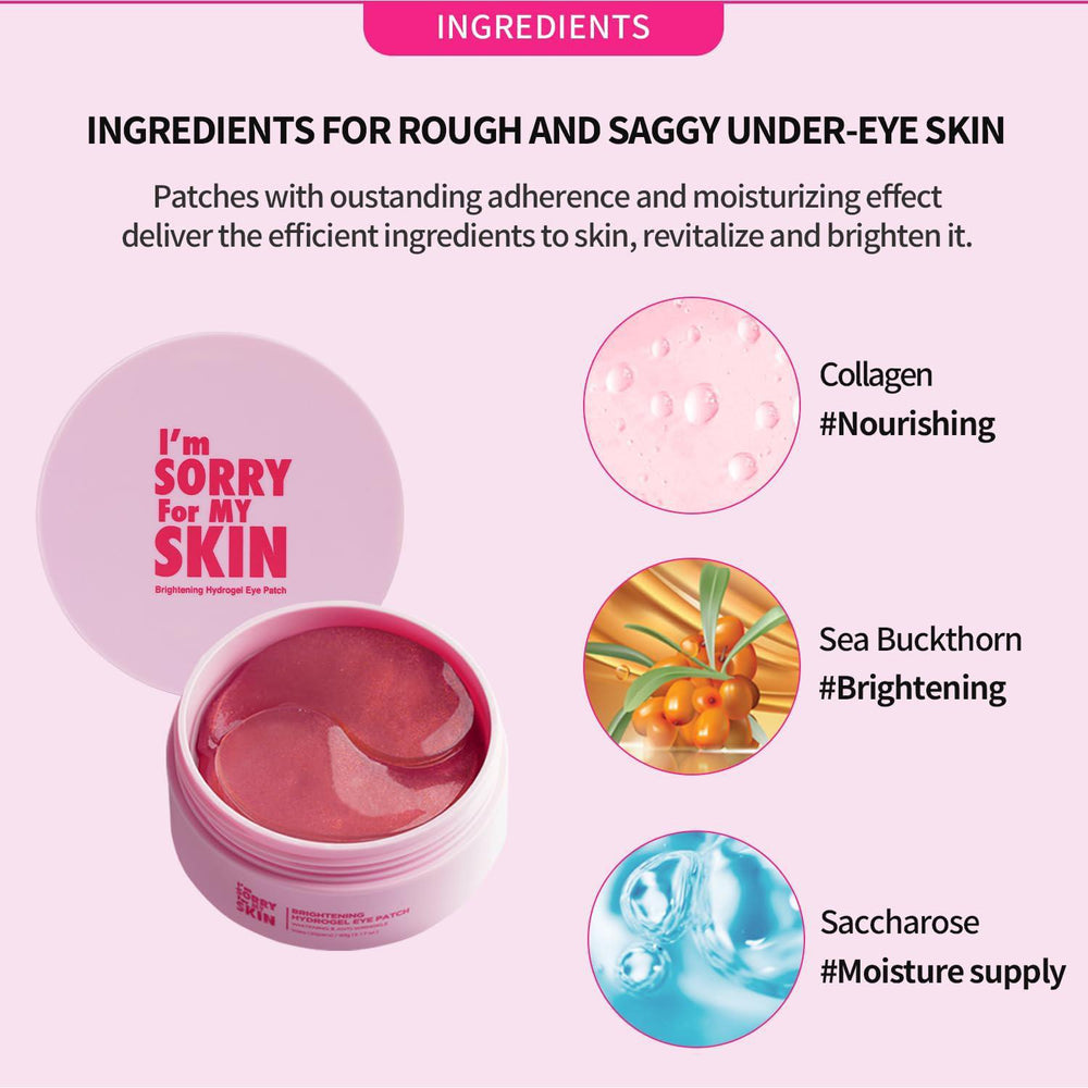 
                      
                        I'm Sorry For My Skin Brightening Hydrogel Eye Patch 韩国I'm Sorry For My Skin亮肤水凝胶眼膜 60 pads
                      
                    