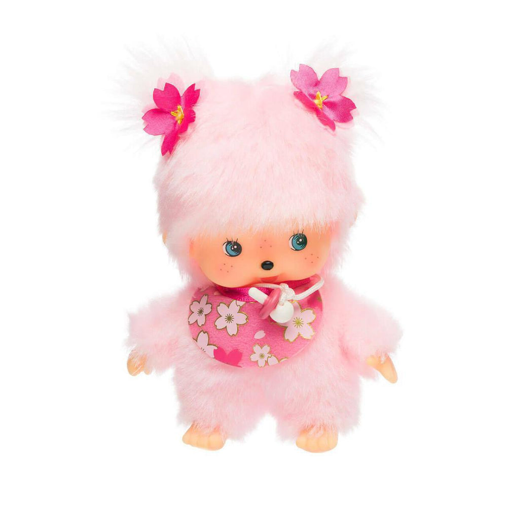 Monchhichi Bebichhichi Plush Cherry Blossom Pink Girl 蒙奇奇经典款樱花女孩毛绒玩具