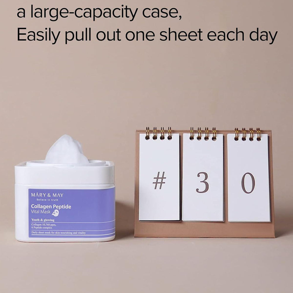 
                      
                        Mary&May Collagen Peptide Vital Mask 媄茵雅胶原蛋白肽活力面膜 30pcs
                      
                    
