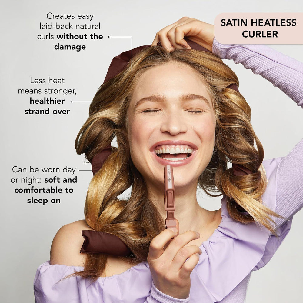 
                      
                        Kitsch Satin XL Heatless Curling Set in Chocolate 夜间无热巧克力色卷发套装
                      
                    