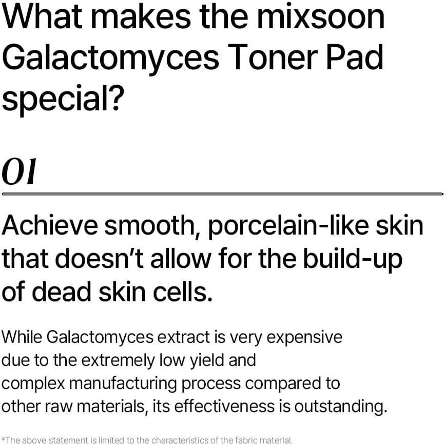 
                      
                        Mixsoon Galactomyces Toner Pad 韩国Mixsoon半乳糖酵母保湿爽肤棉 280mL
                      
                    