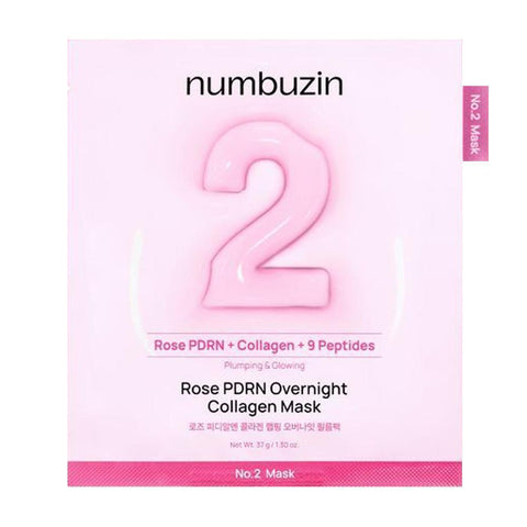 Numbuzin No.2 Overnight Rose PDRN Overnight Collagen Mask 4 pcs
