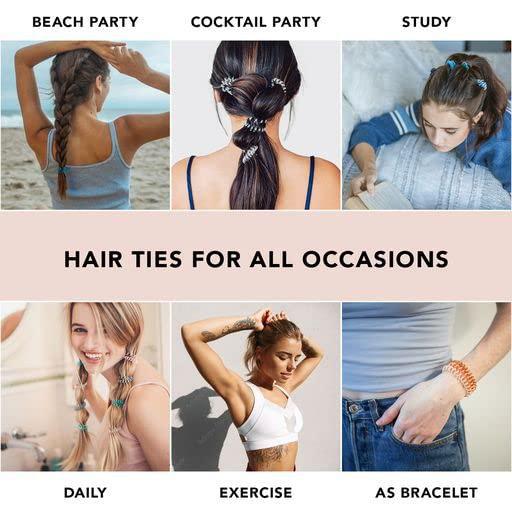 
                      
                        Kitsch Spiral Hair Ties 4 Pack - Clear 螺旋电话线发圈4件装-透明款
                      
                    