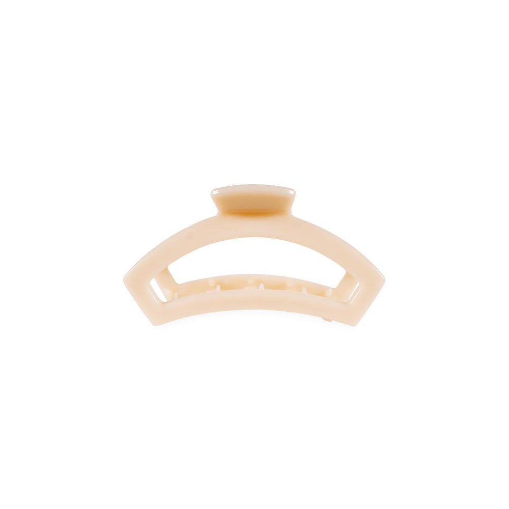 TELETIES Open Hair Clip Almond Beige 杏仁米色中号开放式鲨鱼夹