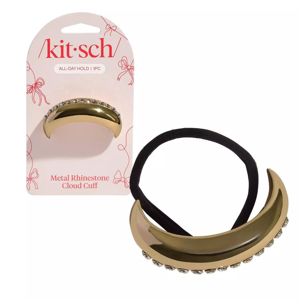 Kitsch Holiday Metal Rhinestone Cloud Cuff - Medium 节日金属中号水钻云形袖口发带