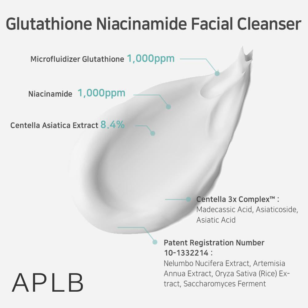 
                      
                        APLB Glutathione Niacinamide Facial Cleanser 韩国APLB谷胱甘肽烟酰胺洁面乳 80mL
                      
                    
