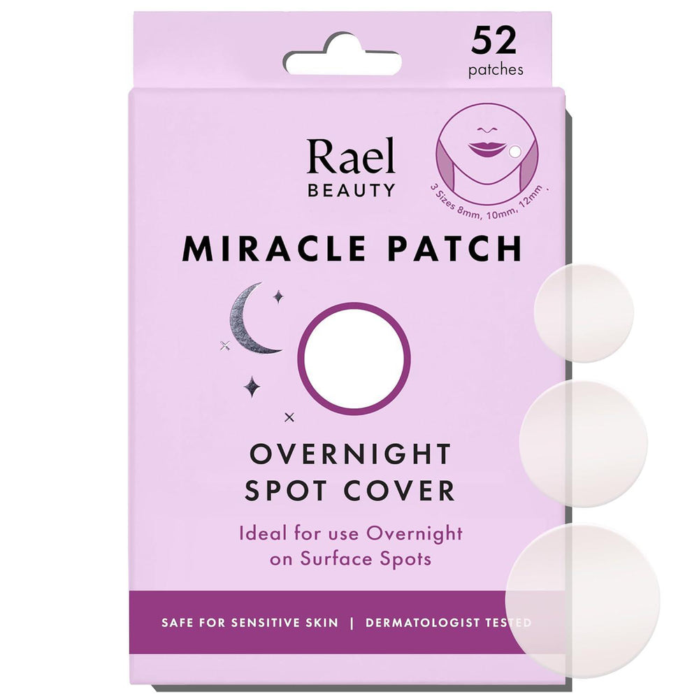 Rael Miracle Patch Overnight Spot Cover - Pimple Patch Acne 蕊友可夜用隐形痘痘贴 52 count