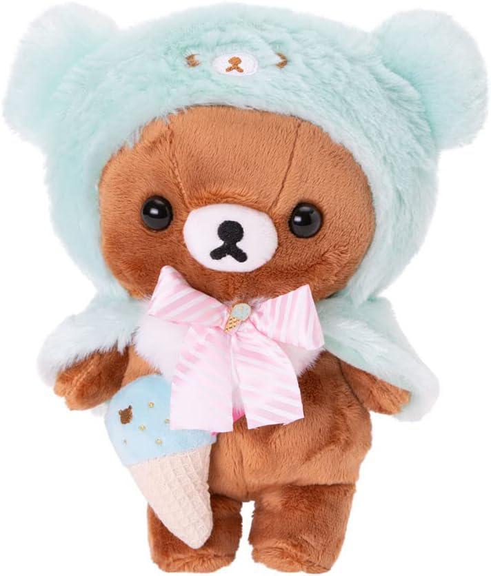 San-X  Rilakkuma Chairoikoguma Original Ice Cream Series Plush 日本San-X轻松熊原创冰淇淋系列茶小熊毛绒玩具