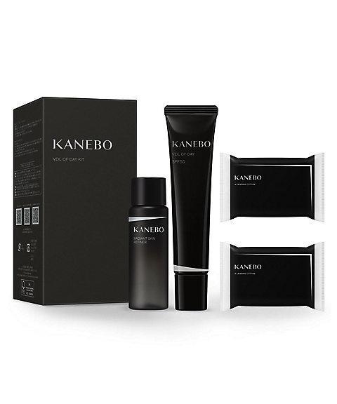
                
                    Load image into Gallery viewer, KANEBO Veil of Day Kit Limited Edition 嘉娜宝2023限定 防晒霜40g+清洁水30mL+化妆棉5枚入×2
                
            